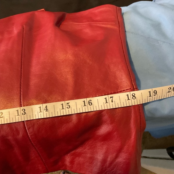 Deep Red Lambskin Leather Jacket vest size large - Picture 6 of 6